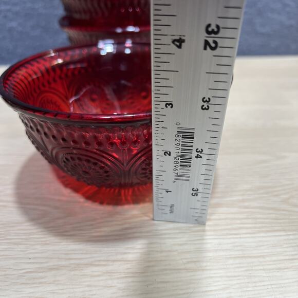 Pioneer Woman Adeline Ruby Serving Bowls Lot Of 3 - Picture 7 of 7